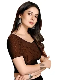 Reliable Brown Cotton Blend Stitched Blouses For Women-thumb2