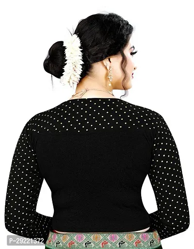 Reliable Black Cotton Blend Stitched Blouses For Women-thumb2