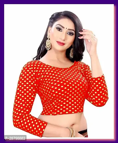 Reliable Red Cotton Blend  Stitched Blouses For Women