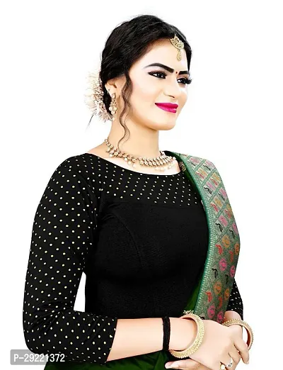 Reliable Black Cotton Blend Stitched Blouses For Women-thumb4