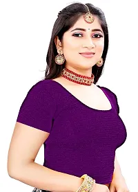 Reliable Purple Cotton Blend Stitched Blouses For Women-thumb2