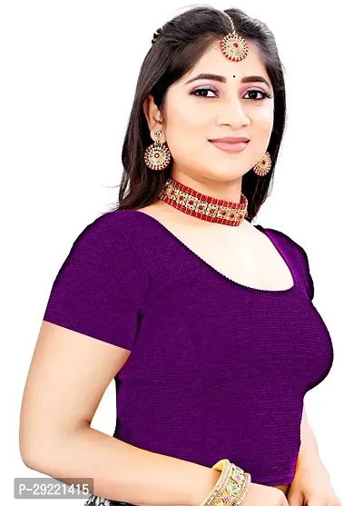 Reliable Purple Cotton Blend Stitched Blouses For Women-thumb3