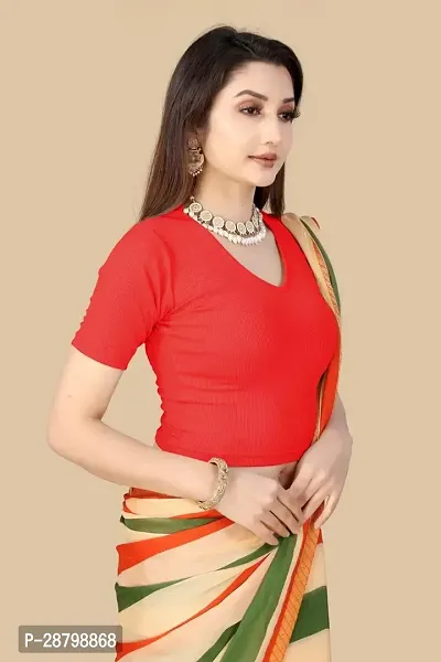 Reliable Red Cotton Blend  Stitched Blouses For Women