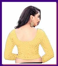 Reliable Yellow Cotton Blend  Stitched Blouses For Women-thumb2