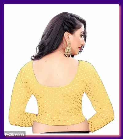Reliable Yellow Cotton Blend  Stitched Blouses For Women-thumb3