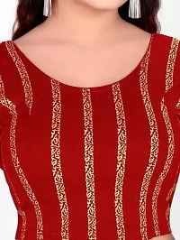 Reliable Red Cotton Blend Stitched Blouses For Women-thumb2