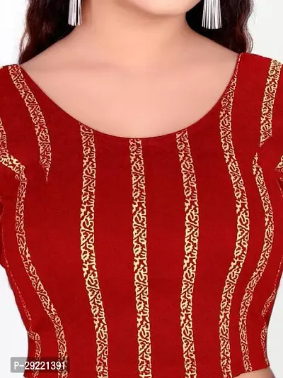 Reliable Red Cotton Blend Stitched Blouses For Women-thumb4