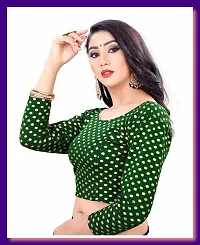 Reliable Green Cotton Blend  Stitched Blouses For Women-thumb1