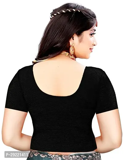 Reliable Black Cotton Blend Stitched Blouses For Women-thumb2