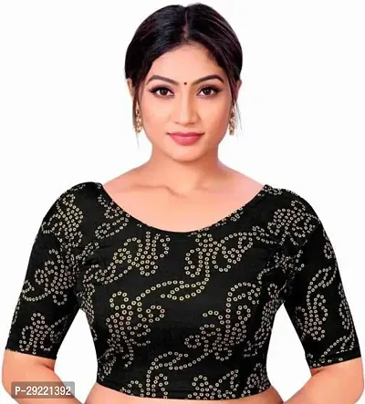 Reliable Black Cotton Blend Stitched Blouses For Women-thumb0