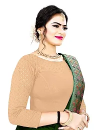 Reliable Beige Cotton Blend Stitched Blouses For Women-thumb2