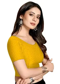 Reliable Yellow Cotton Blend Stitched Blouses For Women-thumb2