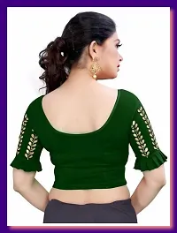 Reliable Green Cotton Blend  Stitched Blouses For Women-thumb1