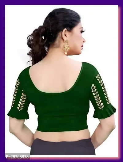 Reliable Green Cotton Blend  Stitched Blouses For Women-thumb2