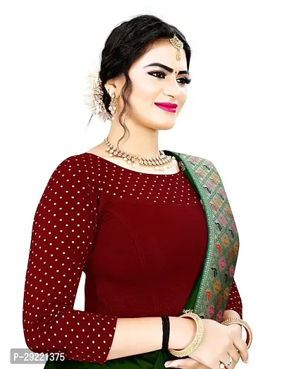 Reliable Maroon Cotton Blend Stitched Blouses For Women-thumb4