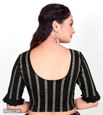 Reliable Black Cotton Blend Stitched Blouses For Women-thumb2