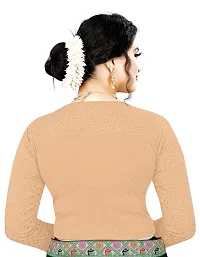 Reliable Beige Cotton Blend Stitched Blouses For Women-thumb1