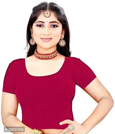 Reliable Pink Cotton Blend Stitched Blouses For Women-thumb0