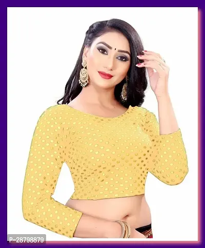 Reliable Yellow Cotton Blend  Stitched Blouses For Women-thumb0