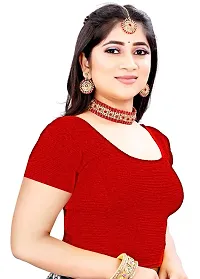 Reliable Red Cotton Blend Stitched Blouses For Women-thumb2