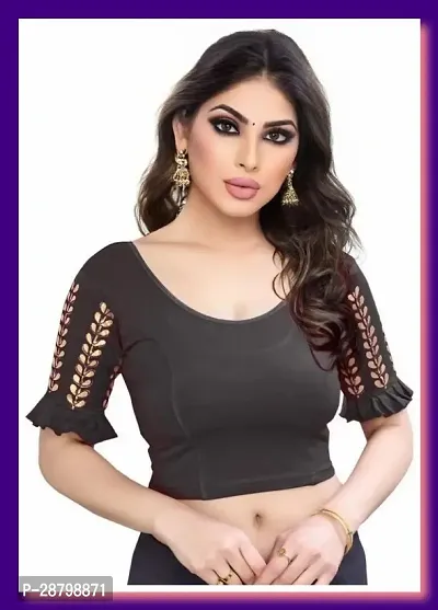 Reliable Black Cotton Blend  Stitched Blouses For Women