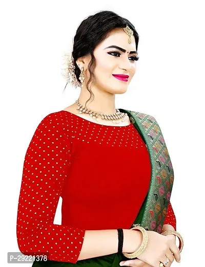 Reliable Red Cotton Blend Stitched Blouses For Women-thumb2