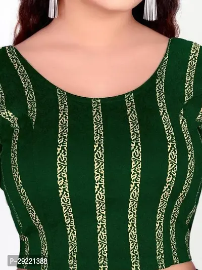 Reliable Green Cotton Blend Stitched Blouses For Women-thumb3