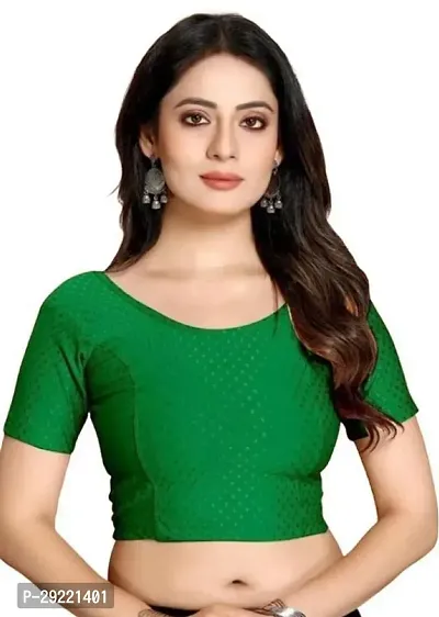 Reliable Green Cotton Blend Stitched Blouses For Women