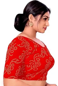 Reliable Red Cotton Blend Stitched Blouses For Women-thumb1