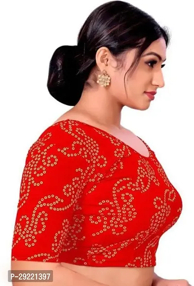 Reliable Red Cotton Blend Stitched Blouses For Women-thumb2