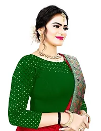 Reliable Green Cotton Blend Stitched Blouses For Women-thumb1