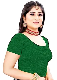 Reliable Green Cotton Blend Stitched Blouses For Women-thumb2