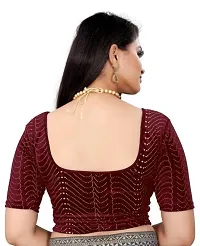 Reliable Maroon Velvet Stitched Blouses For Women-thumb2