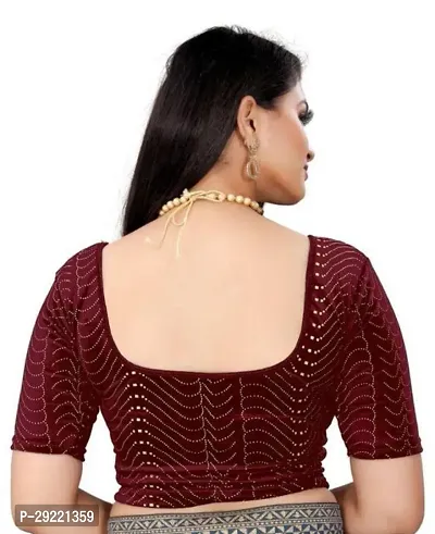 Reliable Maroon Velvet Stitched Blouses For Women-thumb3