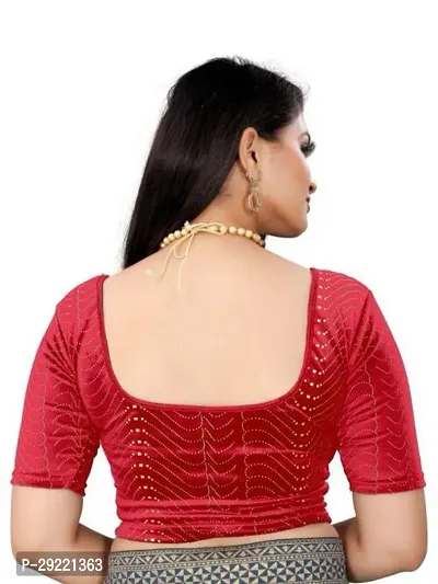 Reliable Red Velvet Stitched Blouses For Women-thumb2