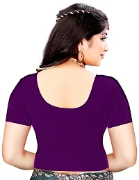 Reliable Purple Cotton Blend Stitched Blouses For Women-thumb1