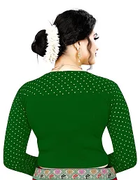 Reliable Green Cotton Blend Stitched Blouses For Women-thumb2