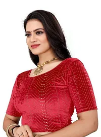 Reliable Red Velvet Stitched Blouses For Women-thumb2