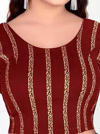 Reliable Maroon Cotton Blend Stitched Blouses For Women-thumb1