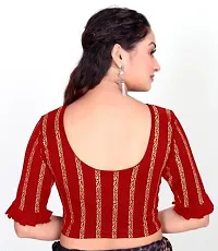 Reliable Red Cotton Blend Stitched Blouses For Women-thumb1