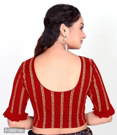 Reliable Red Cotton Blend Stitched Blouses For Women-thumb2