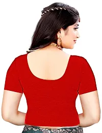 Reliable Red Cotton Blend Stitched Blouses For Women-thumb1