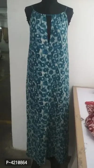Stylish Silk Crepe Printed Dress For Women