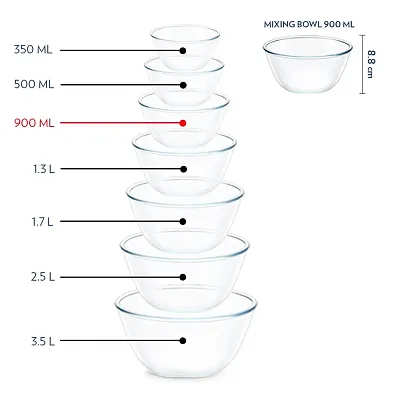 Buy Borosil 350ml Glass Mixing & Serving Bowl with Lid