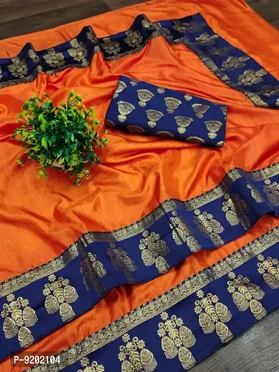 Trending Sana Silk Saree With Big Jacquard Lace And unsticthed Blouse Piece-thumb0