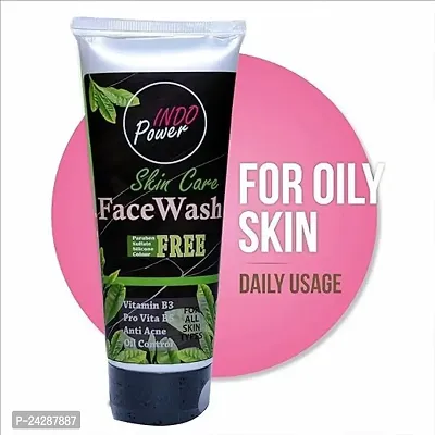 INDOPOWER Skin Care Face Wash For Acne Prone Skin 1.8% Salicylic Hyaluronic Acid For Dry, Normal  Sensitive Skin Pore Clearing Vitamin B5B3 For Women  Men (100 Gm, 4Pic)