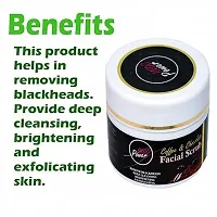 INDOPOWER Chocolate Coffee Face Scrub Exfoliating And Clarifying Skin Reduces blackheads Whitehead Sun Burns Dead Cell No Sulphate No Paraben All Skin Type Exfoliator For Men  Women 100Gm-thumb1