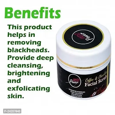 INDOPOWER Chocolate Coffee Face Scrub Exfoliating And Clarifying Skin Reduces blackheads Whitehead Sun Burns Dead Cell No Sulphate No Paraben All Skin Type Exfoliator For Men  Women 100Gm-thumb2