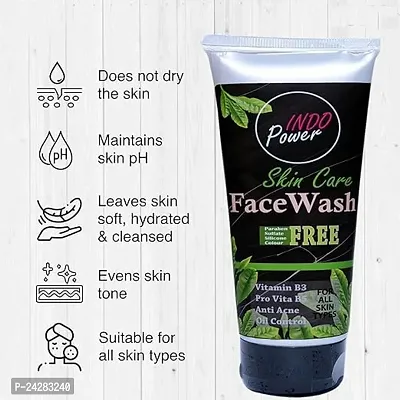 INDOPOWER Skin Care Face Wash For Acne Prone Skin 1.8% Salicylic Acid, Hyaluronic Acid For Dry, Normal  Sensitive Skin Pore Clearing Vitamin B5B3 For Women  Men (100 Gm, 3Pic)-thumb4