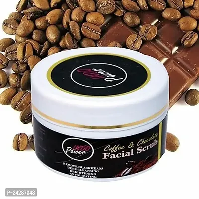 INDOPOWER Chocolate Coffee Face Scrub Exfoliating And Clarifying Skin Reduces blackheads Whitehead Sun Burns Dead Cell No Sulphate No Paraben All Skin Type Exfoliator For Men  Women 100Gm